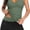 Army Green, variant on Womens Two Piece Tankini Swimsuit with Skirt Tummy Control Modest V Neck Ruched Bathing Suit for Beach Vacation