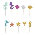 thumbnail image 1 of CIMAXIC 39PCS Mermaid Theme Cake Decoration Cupcake Topper, 1 of 5