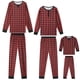 thumbnail image 1 of Conjunto de pijamas familiares de manga larga a rayas rojas y negras de inspiración chic para Navidad, con pantalones a juego, para niños y niñas, talla L, 1 of 5