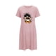 thumbnail image 4 of Camisón corto de talla grande para mujer, camisón de manga corta con estampado de pecho a la moda, camisón para mujer, 4 of 5