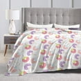 thumbnail image 6 of ZNDUO Two Color Lollipop Pattern Throw Blanket, Lightweight Cozy Soft Throw Blanket for Couch, 50"x40" Throw Blankets for Bed, 6 of 8