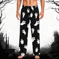 thumbnail image 2 of CONZONE Halloween Mens Pajama Pants Elastic Waist Drawstring Hallowmas Printed Lounge Pants for Men Soft Sleepewear Pjs Bottoms with Pockets, 2 of 4