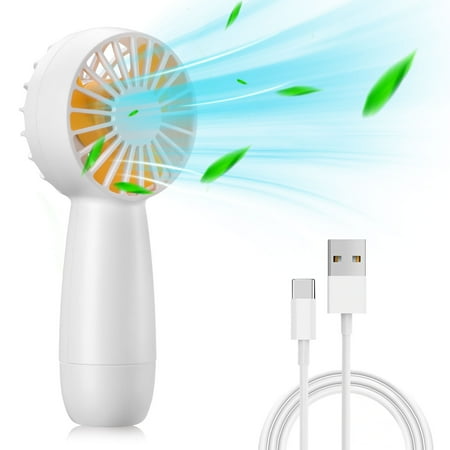 

Mini Handheld Fan Portable Battery Fan with Max 23 Hours Working Time Strong Airflow 3 Speeds Personal Fan For Home Office Travel