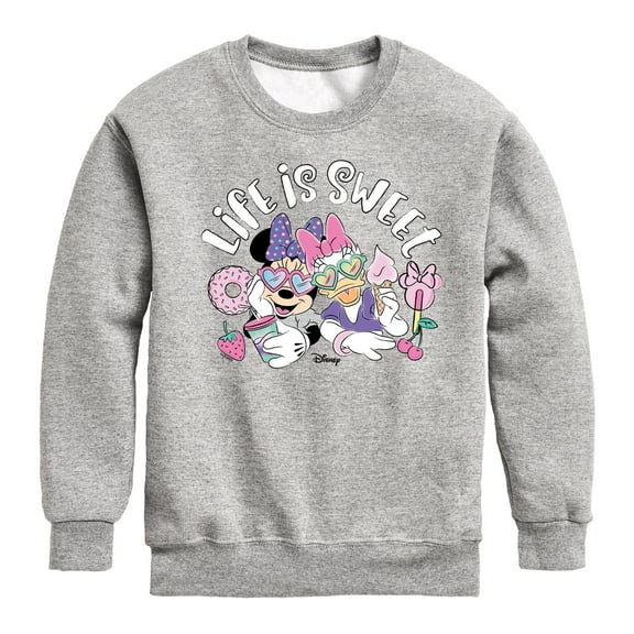 Mickey & Friends - Life Is Sweet - Toddler And Youth Crewneck Fleece Sweatshirt