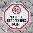 thumbnail image 5 of No Bikes Beyond This Point 18 inch X 18 inch Octagon Plastic Sign Weather Resistant, UV Protected for Workplace, Private Property, and Construction Site, Made in the USA, 5 of 7