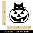 thumbnail image 2 of Cat in Pumpkin Halloween Self-Inking Rubber Stamp Ink Stamper - Dry Pad (No Ink) - Mini 1/2 Inch, 2 of 7
