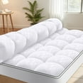thumbnail image 5 of Extra Thick Cooling Mattress Topper, Overfilled Down Alternative Pillow Top, Baffle Box Design, Fits 8-21 Inch Deep Pocket, Plush & Support, Machine Washable, 5 of 16