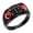 Black Red, variant on Men's Stainless Steel Vintage Gothic Owl Ring Statement Hip Hop Jewelry Silver Red Size 7