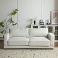 thumbnail image 3 of 81" Modern Square Arm Sofa Sofa Couches for Living Room, 2 Seater Sofa,  Deep Seat Sofa with Upholstered Cushion and Sturdy Wooden Legs, Comfy Sofa Couch for Small Space, Apartment, 3 of 16