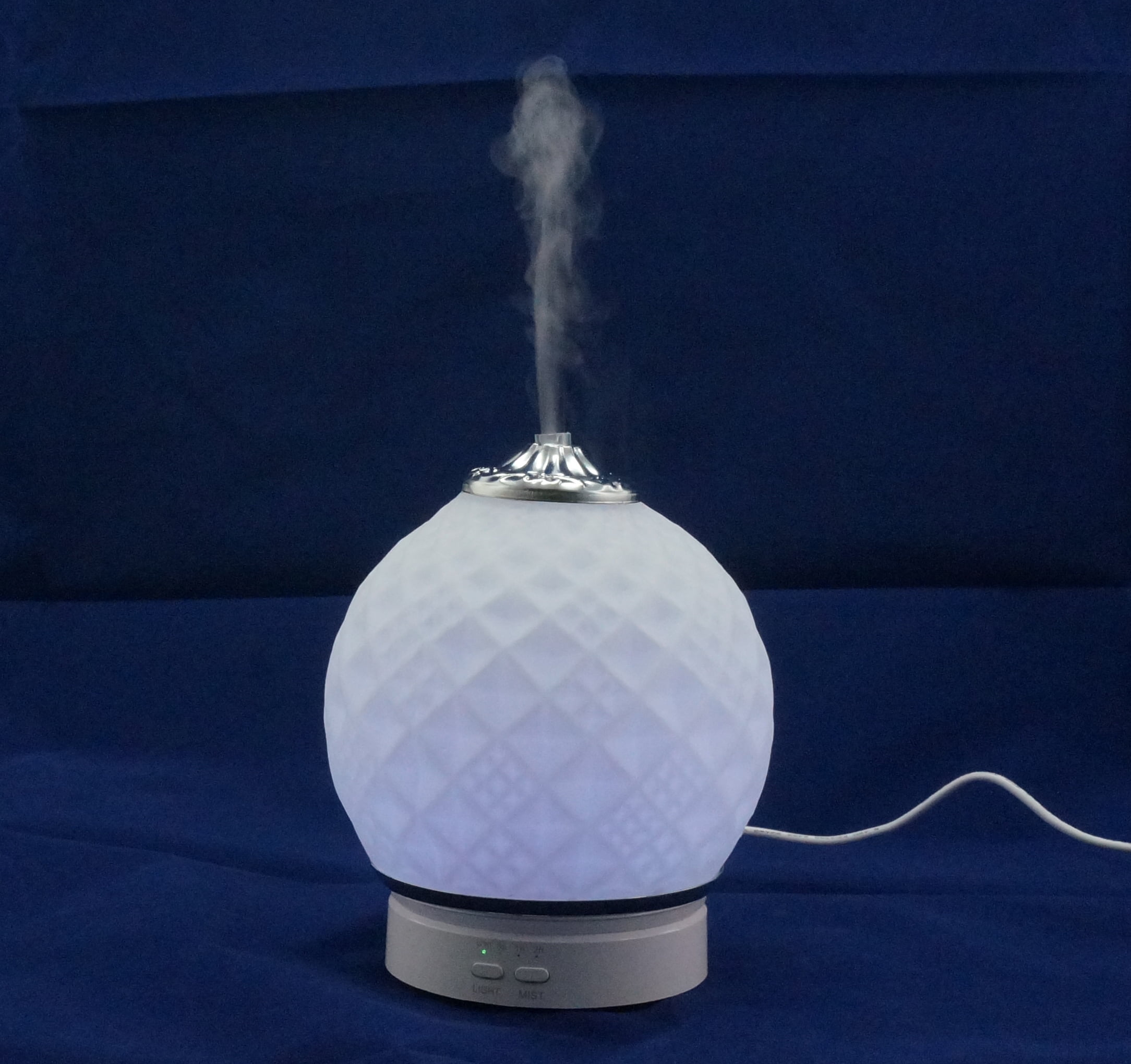 K-Cliffs Essential Oil Diffuser Ultrasonic , Stress Relaxing Humidifier 7 Colors Changing Adjustable Mist Mode Safe Waterless Auto Shut off Office Home Yoga Spa White