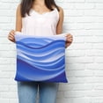 thumbnail image 2 of Blue Striped Pillow Covers 20x20 Inch Decorative Throw Pillow Cover, Modern Abstract Art Wave Moire Gradient Sofa Pillowcases Accent Cushion Case Home Decor Bedroom Living Room, 2 of 6