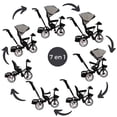 thumbnail image 2 of Triciclo Evolutivo Para Niños Tipo Carriola Asiento 360° 7 En 1 Luz Y Sonido Gris, 2 of 5