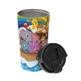 thumbnail image 2 of Lsque Rainbow Animals on Noah's Ark Pattern Travel Coffee Mug 16oz: Insulated Coffee Cup with Leakproof Lid, Coffee Tumbler, Reusable Coffee Cups with Seal Lid, 2 of 8