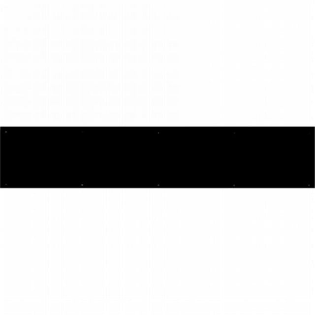 6 x 28 in. Screw Mount Weathered Flat Black Kick Plate