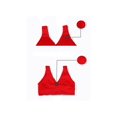 thumbnail image 5 of INSPIRAR CHIC Sujetadores deportivos de mujer sin costuras y con almohadillas removibles, tops de dormir, talla XXXL para 38A/B, rojo, 5 of 5