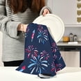 thumbnail image 6 of GZHJMY 4Th of July Fireworks Independence Day Kitchen Dish Towels Set of 1,Dishcloths,Absorbent Soft Towels Hand Towels, Tea Towels,18" x 28", 6 of 7