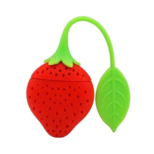 Decodeary Gifts Silicone Tea Infusers Presents For Tea Lovers Easy To And Clean Strawberry Tea Strainer Unique As Shown 1Set