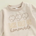 thumbnail image 4 of SonxaHe Newborn Boys Outfits Letter Print Long Sleeve Tshirts Pants Kids Thanksgiving Holiday Cozy Sports Casual Fall Outfit Set Beige,Sized 6-12 M, 4 of 6