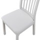 thumbnail image 1 of Nvzi Funda universal para silla de restaurante Four Seasons, color liso, sencilla, para cocina, con elástico, para cojín de silla, juego de 2 piezas, color blanco., 1 of 5