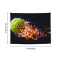 thumbnail image 6 of Kdxio Tennis Ball In Fire1 Wall Hanging Tapestries Banner For Bedroom College Dorm Home Living Room Party Decor 29X37 In, 6 of 8