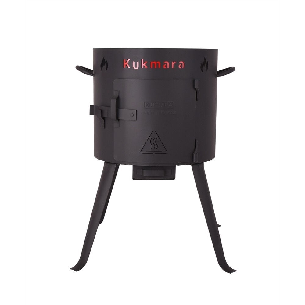 STPgoods Uchag for Kazan 12.7 Qt (12 L) Camping Stove Outdoor Oven Stove Wood Fire Oven Camping Furnace for Cauldron, Black