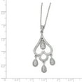 thumbnail image 3 of Sterling Silver & CZ Brilliant Embers Heart w/Teardrop Necklace, 3 of 3