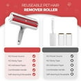 thumbnail image 6 of Roller-Type Sticky Hair Roller Brush Hair Remover-Dog And Cat Hair Remover With Self-Cleaning Base-Efficient Animal Hair Removal Tool-Very Suitable For Furniture, Sofas, Carpets, Car Seats, 6 of 8