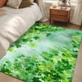 thumbnail image 4 of Rectangle Area Rugs 4 x 6 Ft, St. Patrick's Day Non-Slip Residential Carpet, Spring Botanical Green Leaves Clovers Indoor Crawling Mats Runner Rugs for Living Room/Dining Room/Bedroom, 4 of 8