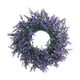 thumbnail image 3 of Corona botín púrpura, adorno colgante en la pared de escritorio, anillo Floral Artificial para bodas, jardín, chimeneas, interiores y exteriores Pequeño, 3 of 8