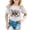 White, variant on Back to School Girls top Short Sleeve Print T-Shirt Crewneck Fan Gift Tee for Kids