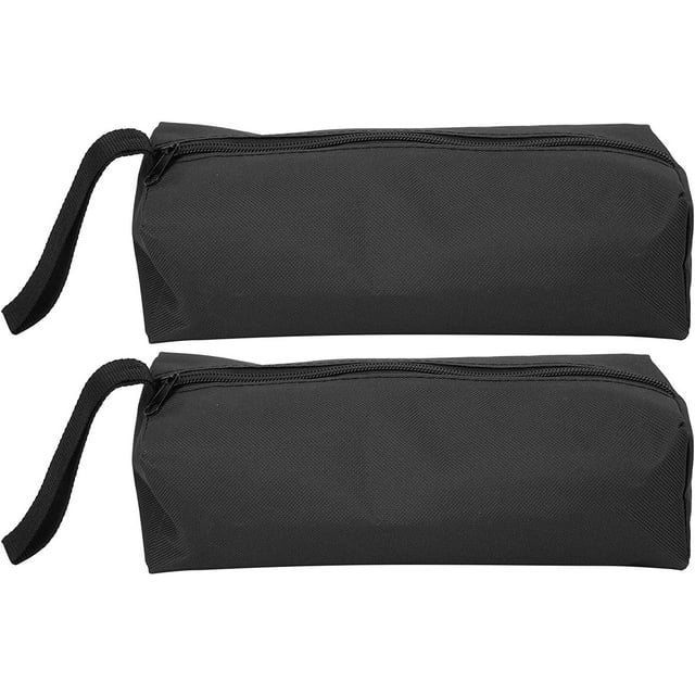 2 Pièces Petit Sac à Outils Sac de Rangement d'Outil Portable Toile Sac à Outils Multifonctions Sac à Fermeture Éclair Sac à Fermeture Éclair Organisateur de Stockage Polyvalent Sac à Fermeture Éclair (Noir)