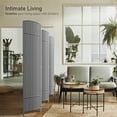 thumbnail image 4 of Sorbus 6 Panel Room Divider Tall Privacy Partition Screen Extra Wide Double Hinged Mesh Hand-Woven Folding Wall Divider - 6ft. Light Gray, 4 of 8