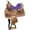 Purple, variant on Resistance Miniature Western Barrel Saddle – 8 Inch Seat, Floral Tooled Design with Conchos Inlay