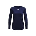 thumbnail image 4 of Camiseta de manga larga Under Armour Team Tech para mujer, color azul marino, 4 of 6