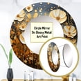thumbnail image 3 of Designart "Pointillism Dot Artistry Golden Petals in Wildflowers" Floral Yellow Large Round Mirror - Round Mirror Wall Décor - Traditional Round Printed Mirror 23" x 23" Inch, 3 of 5