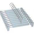 thumbnail image 1 of Set Of 10 Skirt Holder Hangers, Hangers For Trousers, With 2 Non-slip And Adjustable Clips, For Hanging Trousers, Socks, Skirts - Very Light Blue, 1 of 5