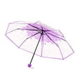 thumbnail image 2 of Transparent Folding Umbrella - Three Fold Design for Men, Women, and Kids, for Rainy Days and Outdoor Use, 2 of 5