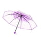 thumbnail image 1 of Paraguas plegable triple para mujer transparente con cerezas transparentes, sombrilla plegable, 1 of 5
