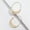 Gold, variant on Gold Silver Metallic Hollow Crescent Moon Hoop Earrings for Women