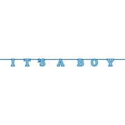(3 pack) (3 Pack) It's A Boy Baby Shower Banner, 7 ft, Blue, 1ct