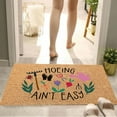 thumbnail image 4 of Hoeing Ain'T Easy Funny Cute Doormat Door Mat Welcome Friends Doormat Funny Doormat New Home Door Mat Crystal Velvet, Khaki One Size, 4 of 4