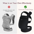 thumbnail image 5 of Momcozy Portabebés - Portabebés ergonómico, acogedor y liviano para 7-44 libras, fácil de poner, ideal para padres con manos libres, soporte lumbar mejorado, Purehug para bebés y niños pequeños, negro, 5 of 5