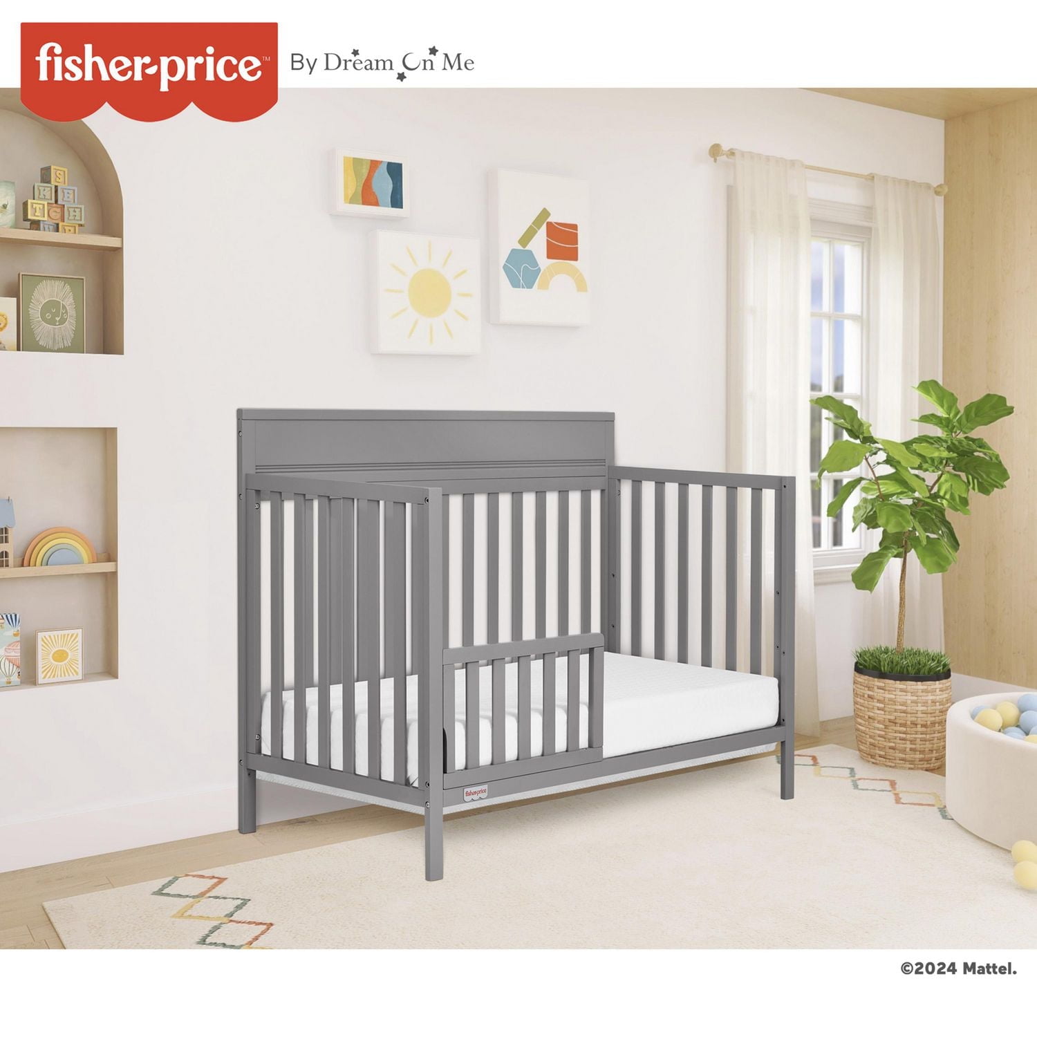 Fisher-Price Miles 5-in-1 Convertible Crib by Dream On Me