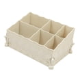 thumbnail image 3 of Caja de almacenamiento de cosméticos de 6 rejillas, tocador, brochas de maquillaje, lápices labiales, contenedor de Perfume, organizador de escritorio Beige Yinane Organizador de escritorio, 3 of 6