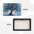 thumbnail image 2 of Aarocafa – 3D Textured Blue Tree Wall Art (Wood Inner Frame) |Modern Relief Canvas Print |Viral Minimalist Home Decor |Blue-Gold Prosperity Accent for Living Room/Bedroom – 20x24in – Inner Frame, 2 of 7