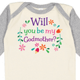 thumbnail image 4 of Inktastic Will You Be My Godmother Proposal Boys or Girls Long Sleeve Baby Bodysuit, 4 of 5