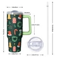 thumbnail image 2 of 30 oz Plaid Santa Christmas Tumbler with Handle and Straw, Stainless Steel Insulated Cup 30 oz, Leak Proof Holiday Mug, Festive Gift, 2 of 5
