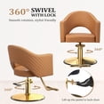 thumbnail image 5 of UBesGoo Barber Chair, Heavy Duty Salon Stool, Hydraulic Pump 360° Swivel, Brown Gold, 5 of 8