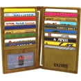thumbnail image 3 of RFID Blocking Premium Vintage Leather Long Bifold Credit Card ID Wallet Dark Beige, 3 of 7