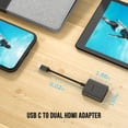 thumbnail image 6 of Lemorele USB C to Dual HDMI Adapter 4K@60Hz, Type-C to HDMI Splitter for 2 Monitor,USB C to HDMI Converter Extended Display for MacBook Air/Pro,Dell ,HP,Lenovo Laptop, 6 of 7